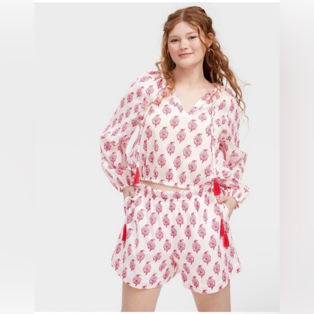 NWT Roller Rabbit x Target Women's Bouquet Boho Top and Shorts Set XL 2 pieceset